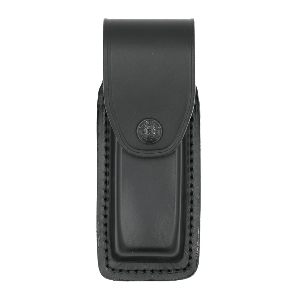 radar-1957-porta-caricatore-bifilare-in-cuoio-sagomato-a-cofanetto-nero image 1