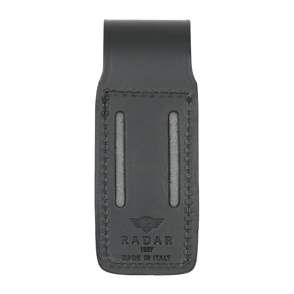 radar-1957-porta-caricatore-bifilare-in-cuoio-sagomato-a-cofanetto-nero image 3