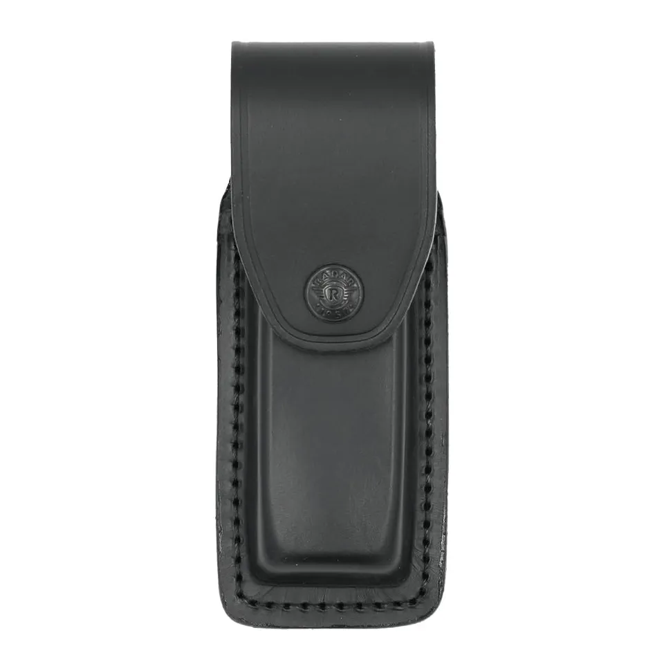 radar-1957-porta-caricatore-bifilare-in-cuoio-sagomato-a-cofanetto-nero image 1
