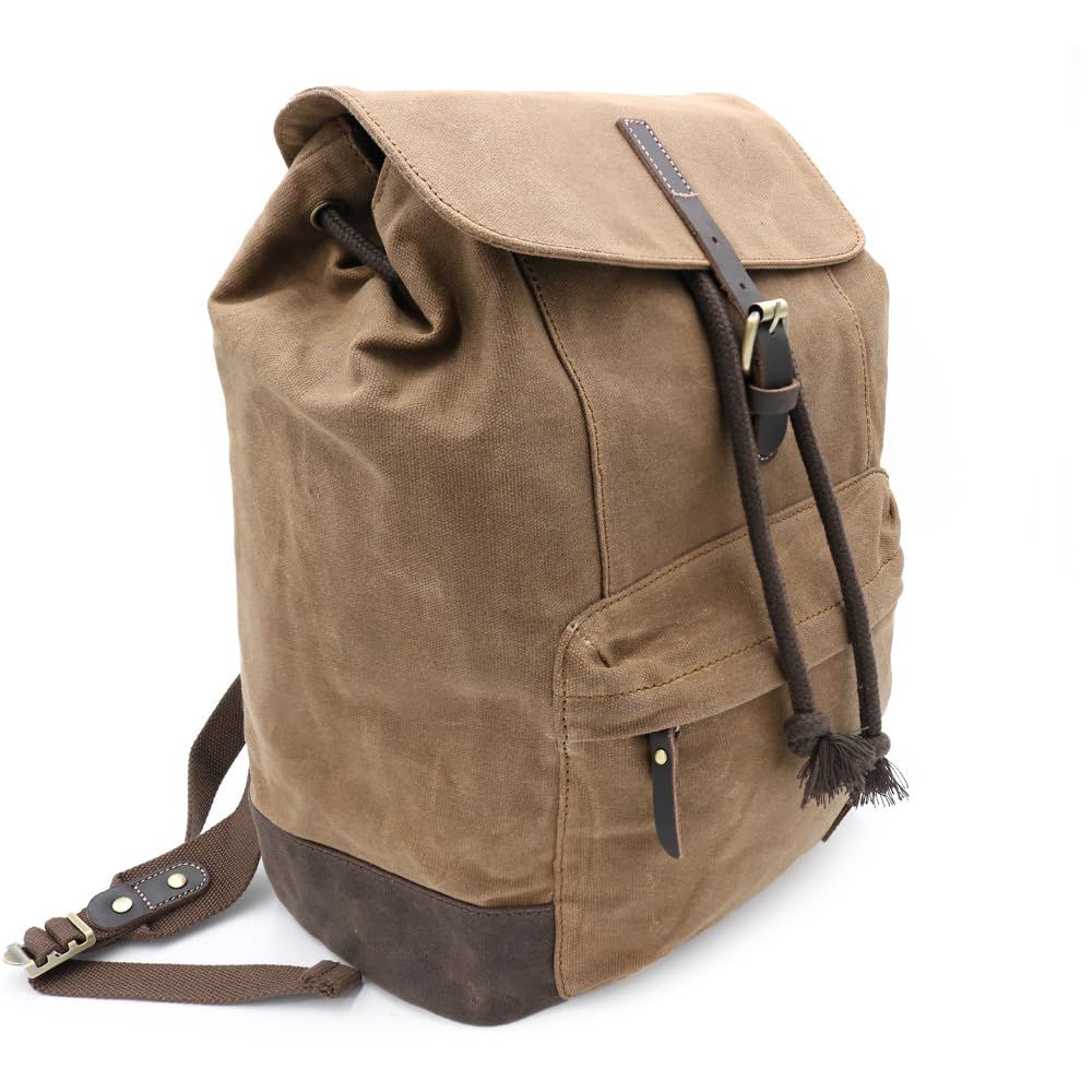 radar-1957-zaino-pelle-e-tessuto-stone-washed-con-tasca-water-resistant image 1